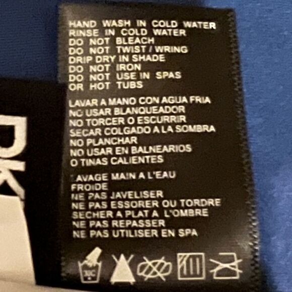 DKNY Colorblocked Tankini Top Baltic Navy Women's Large NWT - Picture 6 of 8